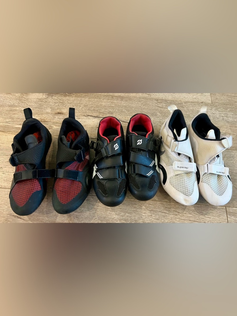 Cycling Cleats: 
Nike size 9 Men and Peloton size 42